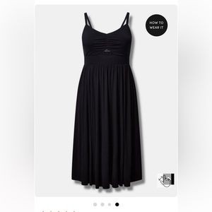 Torrid Brand New NWT size 2 2x 2w Midi Super Soft Cutout Sleeveless Dress